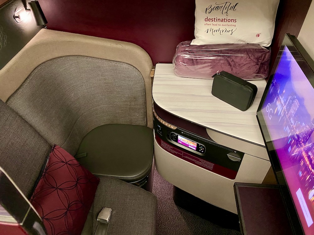 Qatar Airways Doha To Bangkok Boeing 777-300ER Qsuite Business Class Review